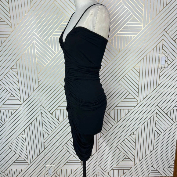 Rachel Pally Black Ruched Shirred Bodycon‎ Tank Dress Size Small - Picture 7 of 13